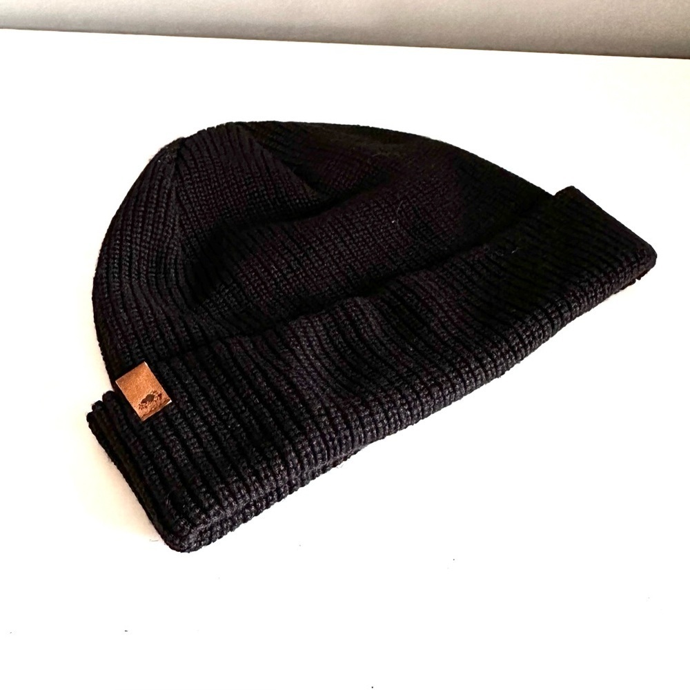 ROOTS - knitted, beanie hat, black, O/S, 24cm,